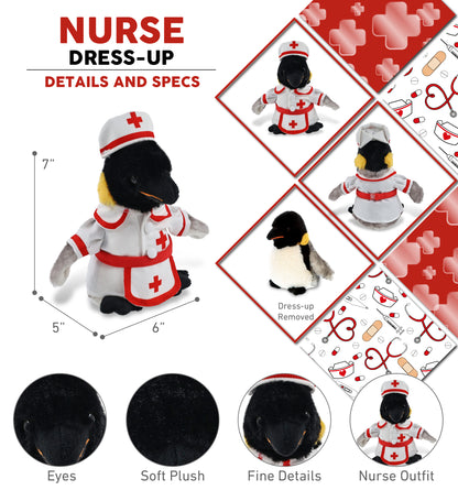 SUPER SOFT PLUSH - EMPEROR PENGUIN 7 INCH NURSE