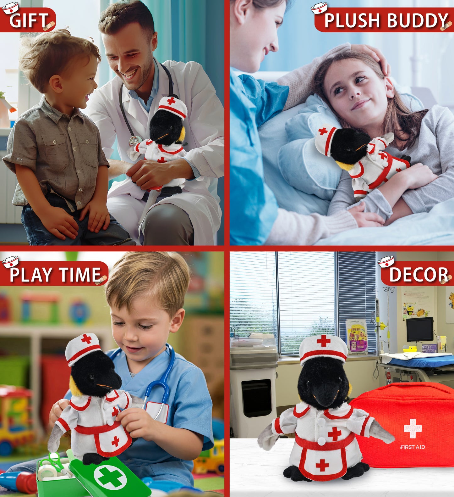 SUPER SOFT PLUSH - EMPEROR PENGUIN 7 INCH NURSE