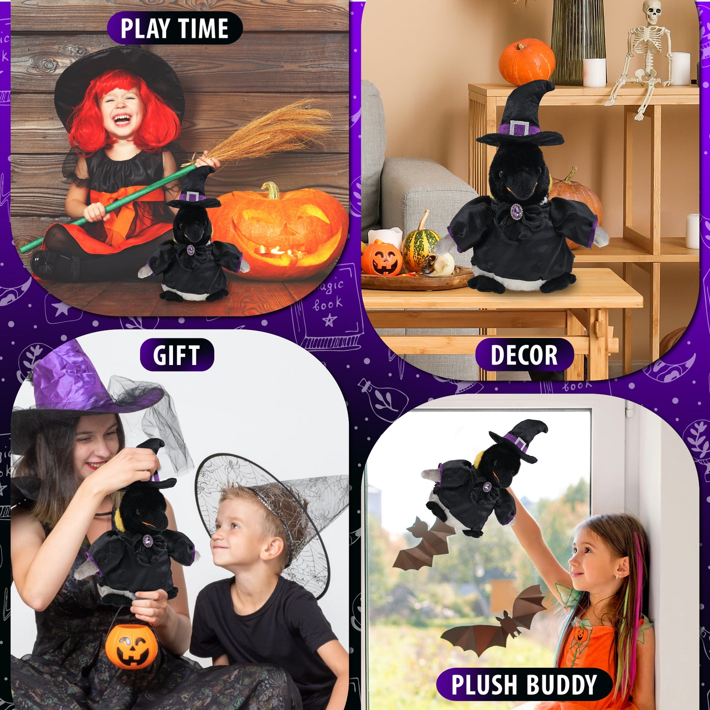 SUPER SOFT PLUSH - EMPEROR PENGUIN 7 INCH WITCH DRESS UP