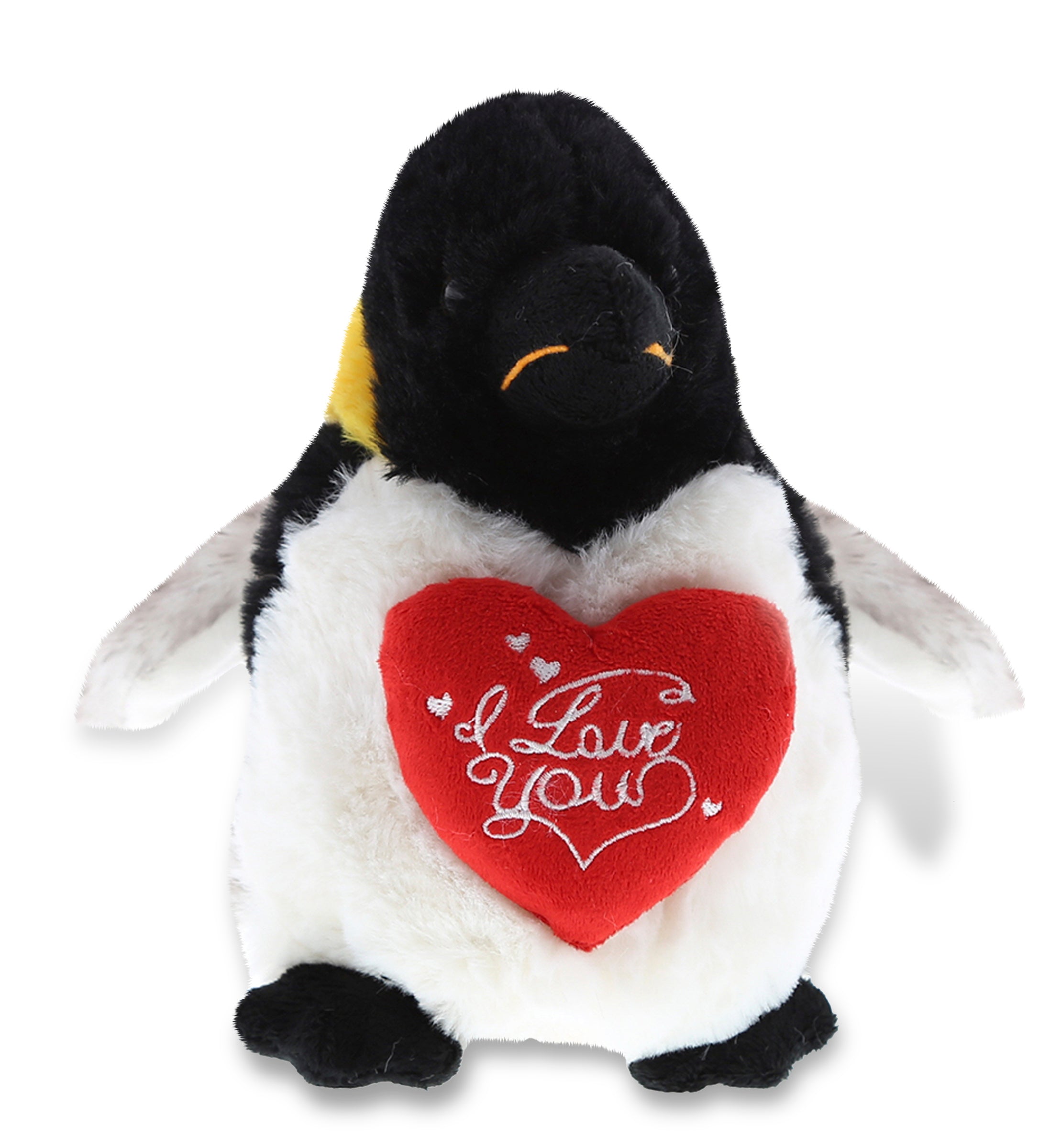 PLUSH I LOVE YOU RED HEART - SUPER SOFT PLUSH - EMPEROR PENGUIN 7 INCH