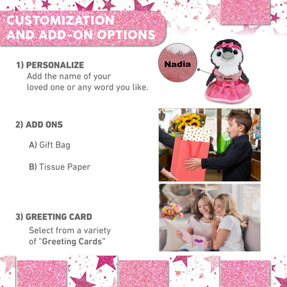 SUPER SOFT PLUSH - GREY PENGUIN 9 INCH BALLERINA