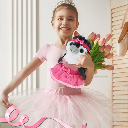 SUPER SOFT PLUSH - GREY PENGUIN 9 INCH BALLERINA