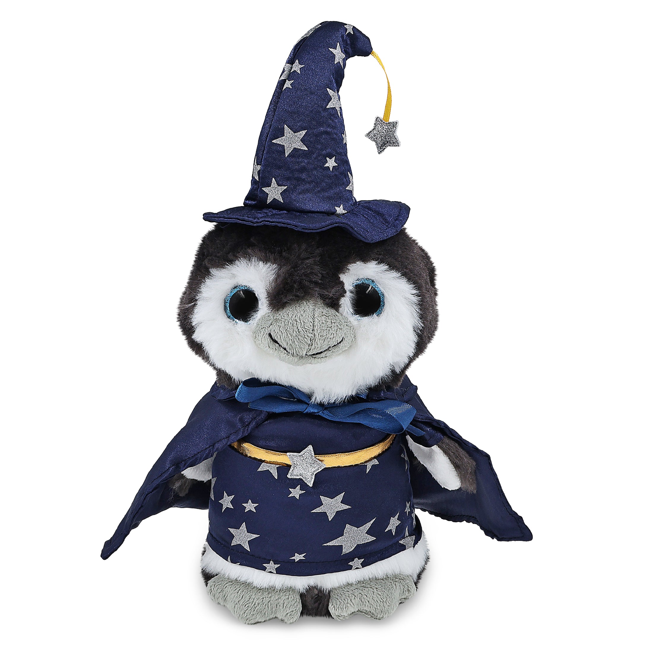 SUPER SOFT PLUSH - GREY PENGUIN 9 INCH WITH WIZARD DRESS UP