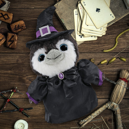 SUPER SOFT PLUSH - GREY PENGUIN 9 INCH WITCH