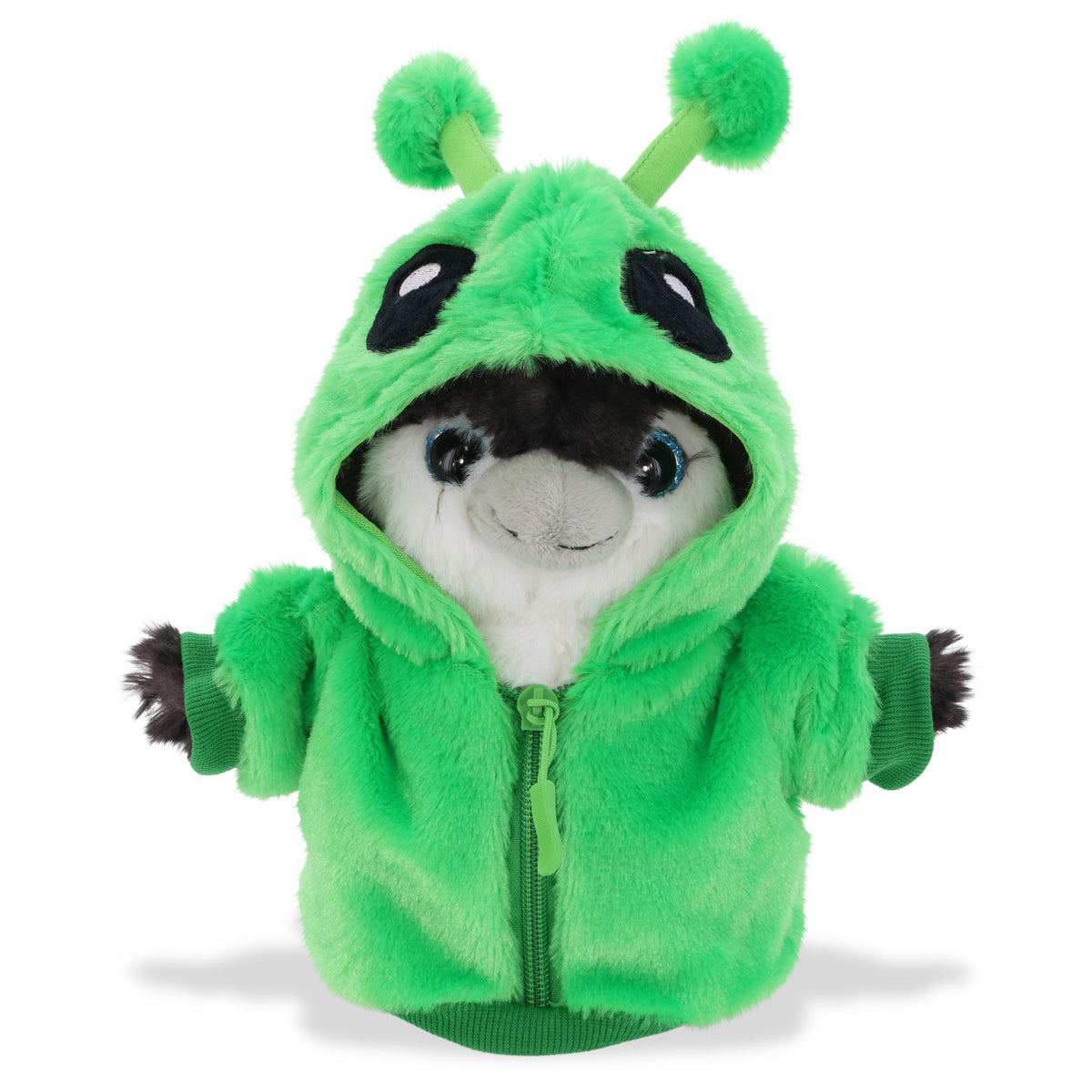 SUPER SOFT PLUSH - GREY PENGUIN 9 INCH WITH ALIEN SWEATER
