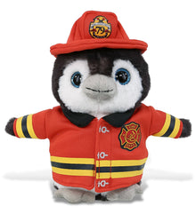 PLUSH FIREMAN - SUPER SOFT PLUSH - GREY PENGUIN 9 INCH