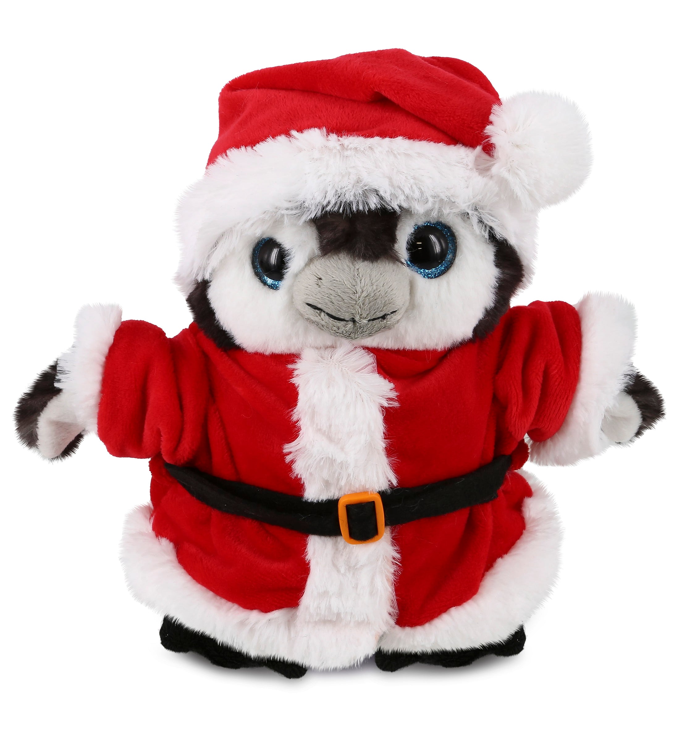 PLUSH SANTA - SUPER SOFT PLUSH - GREY PENGUIN 9 INCH