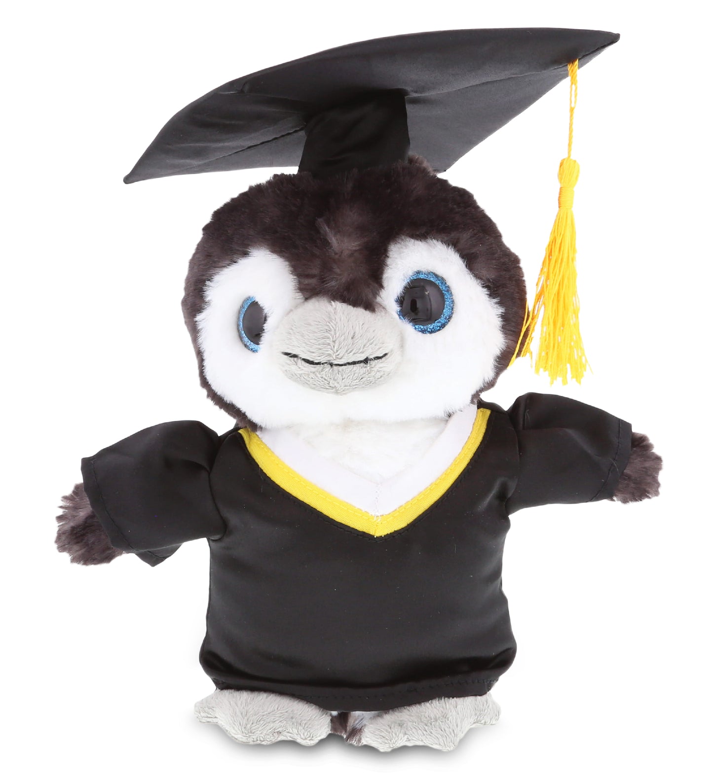 PLUSH GRADUATION - SUPER SOFT PLUSH - GREY PENGUIN 9 INCH