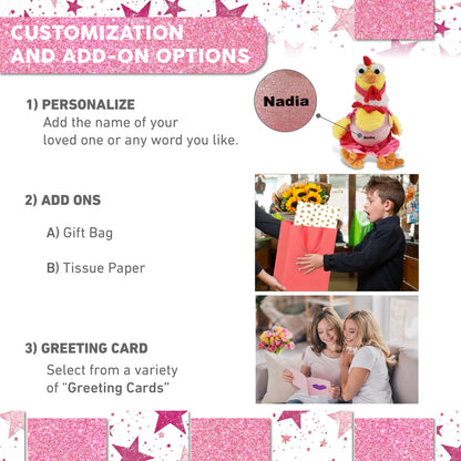 SUPER SOFT PLUSH - YELLOW ROOSTER WITH BALLERINA DRESS UP