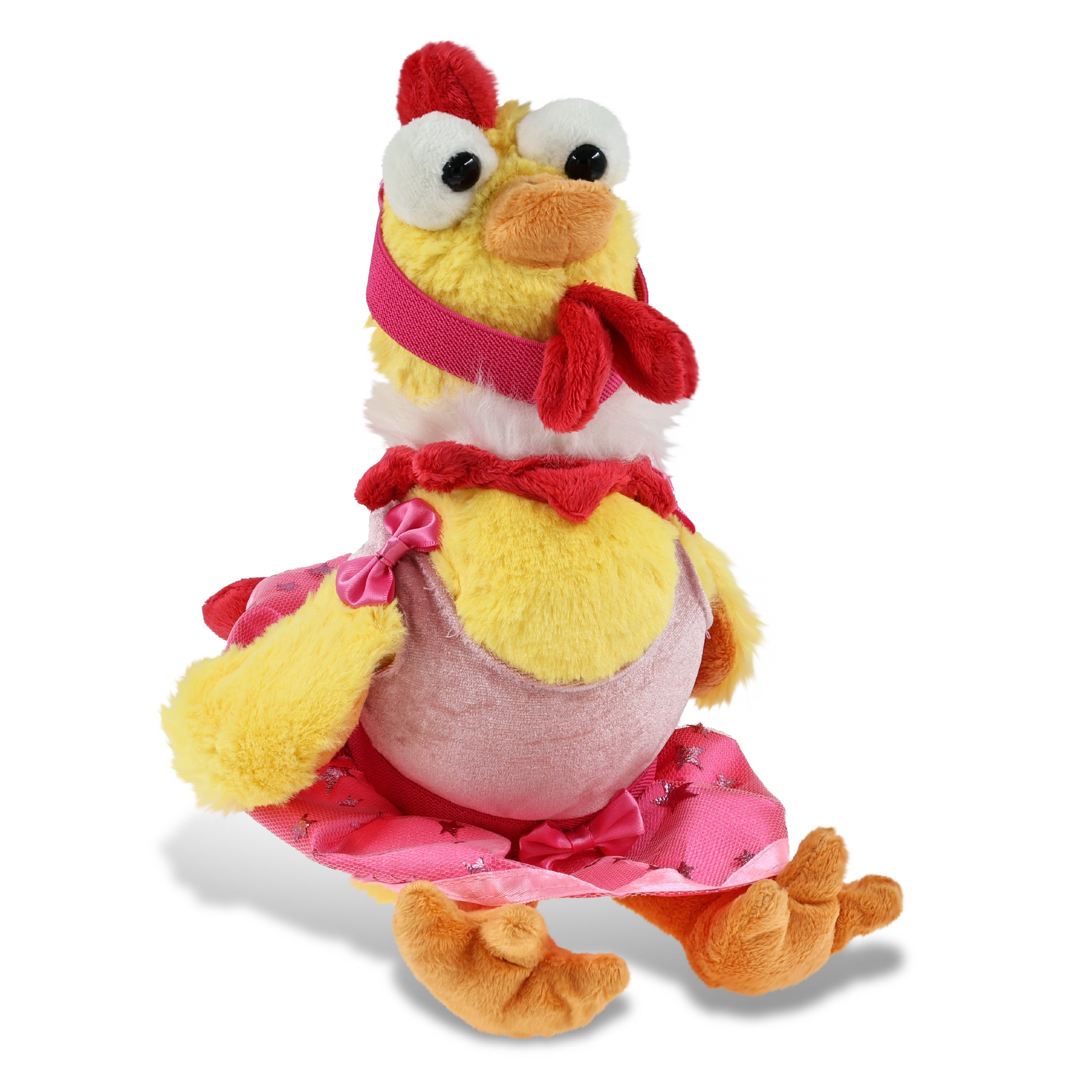 SUPER SOFT PLUSH - YELLOW ROOSTER WITH BALLERINA DRESS UP