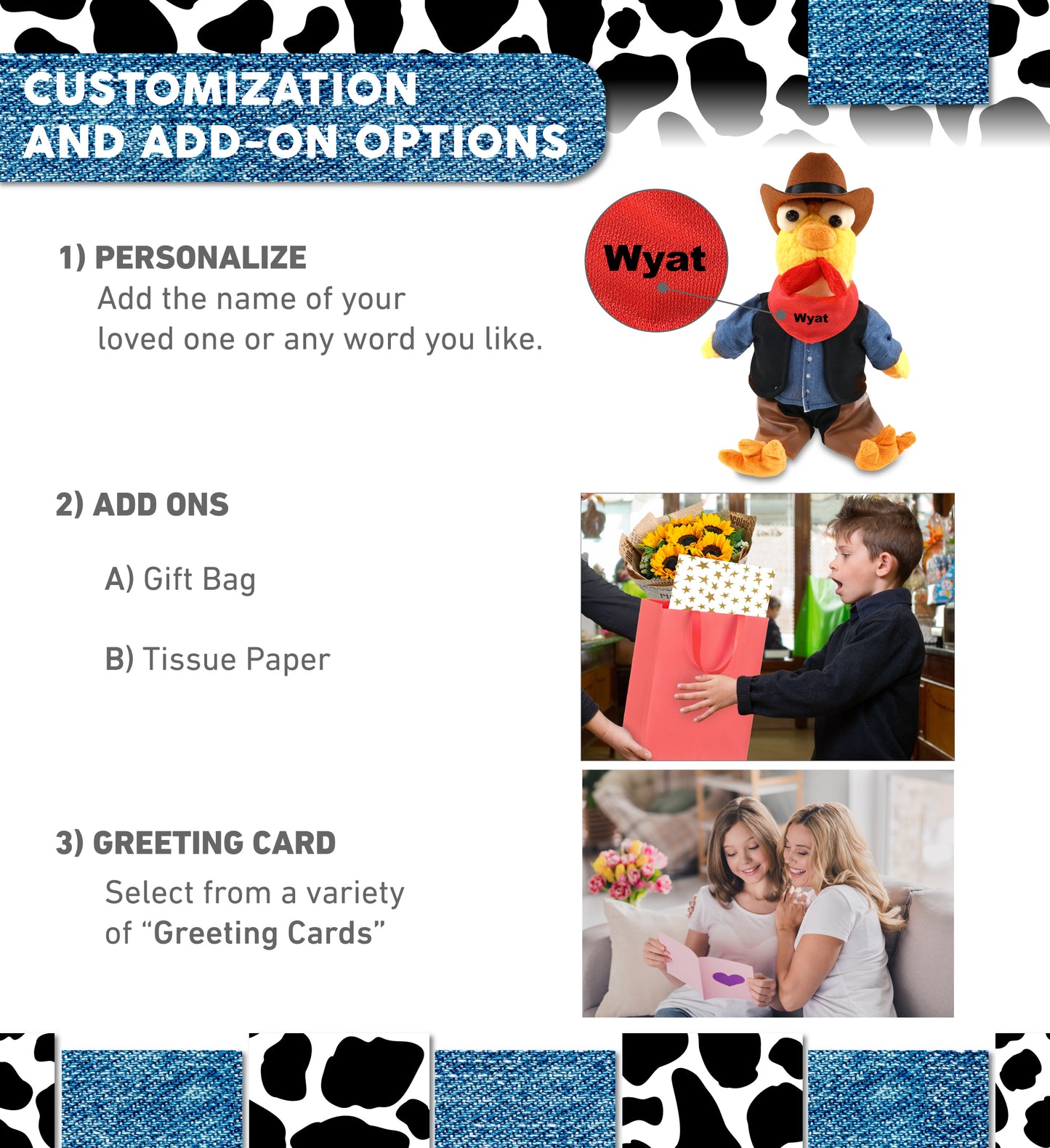 SUPER SOFT PLUSH - YELLOW ROOSTER With COWBOY Dress Up