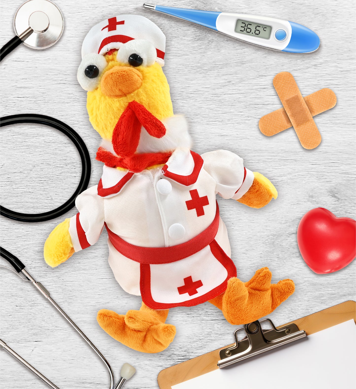 SUPER SOFT PLUSH - YELLOW ROOSTER NURSE