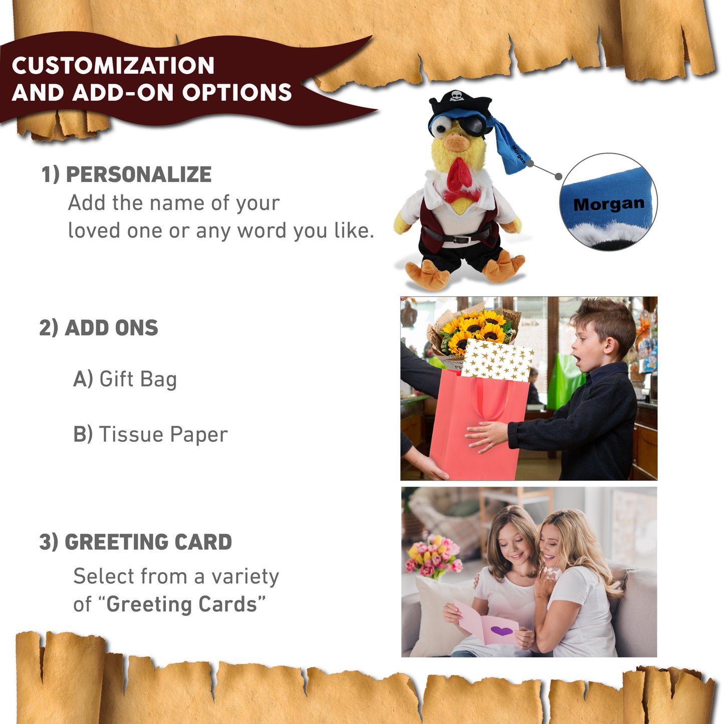 SUPER SOFT PLUSH - YELLOW ROOSTER PIRATE DRESS UP