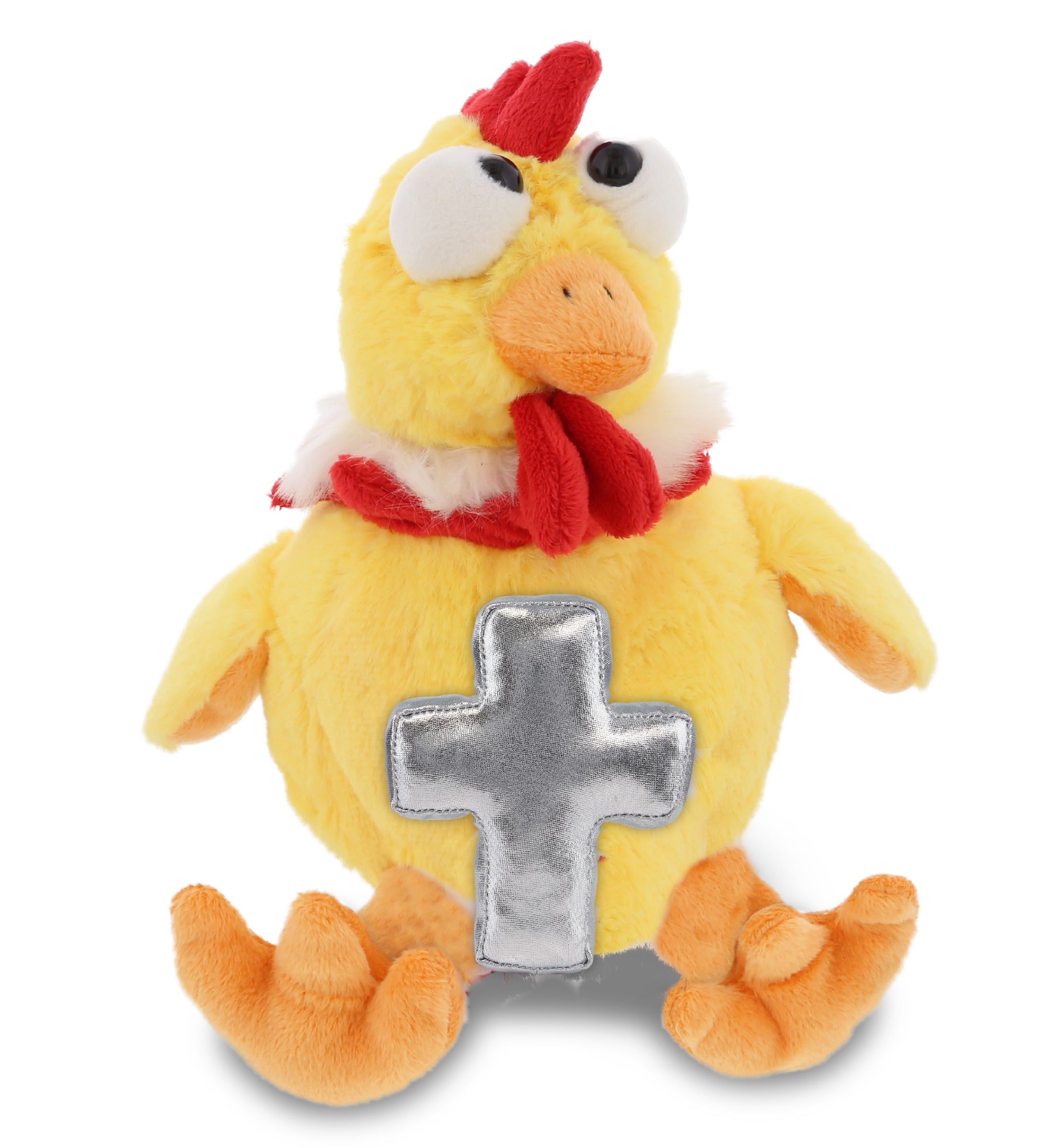 PLUSH CROSS - SUPER SOFT PLUSH - YELLOW ROOSTER