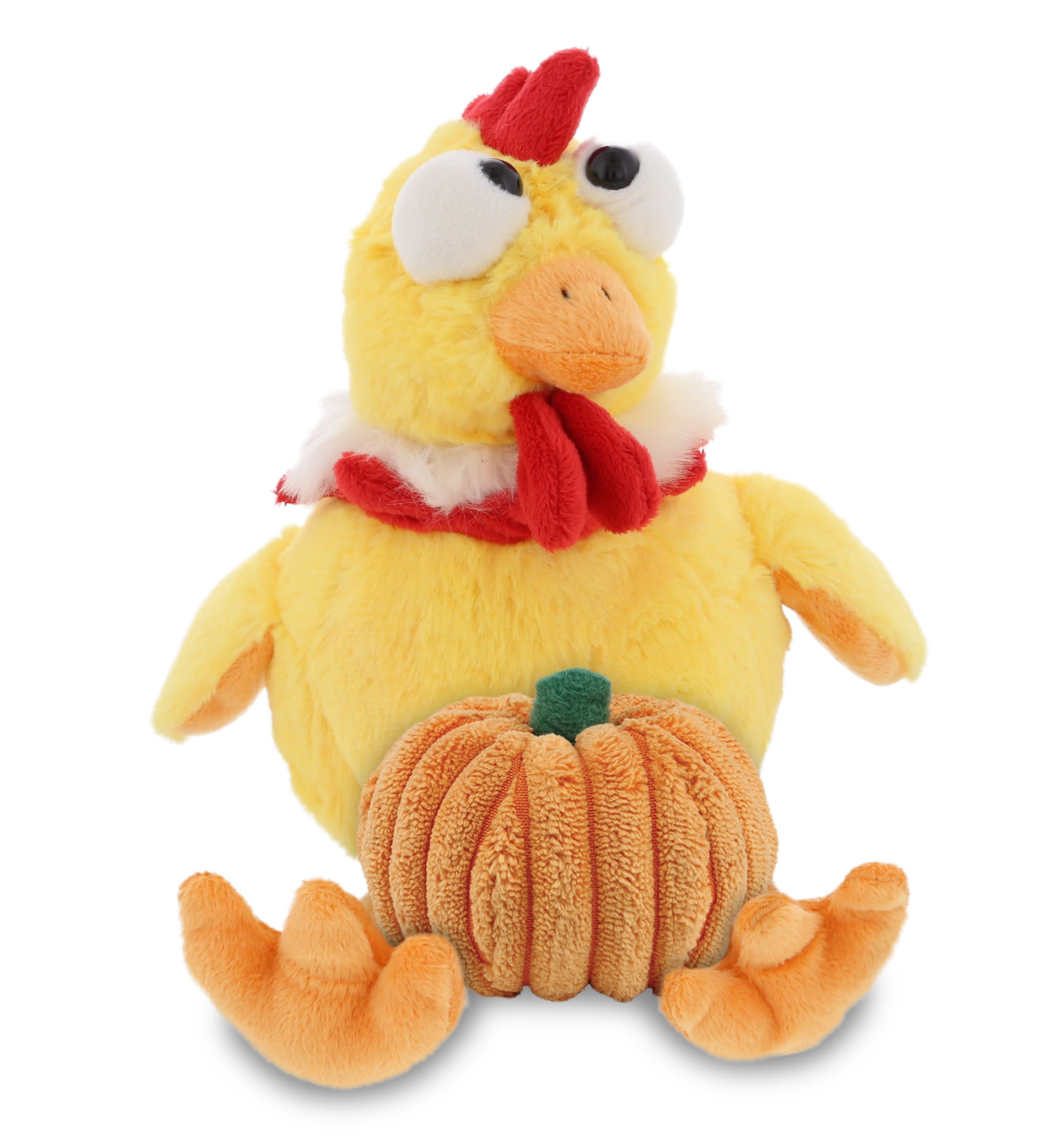 PLUSH PUMPKIN - SUPER SOFT PLUSH - YELLOW ROOSTER