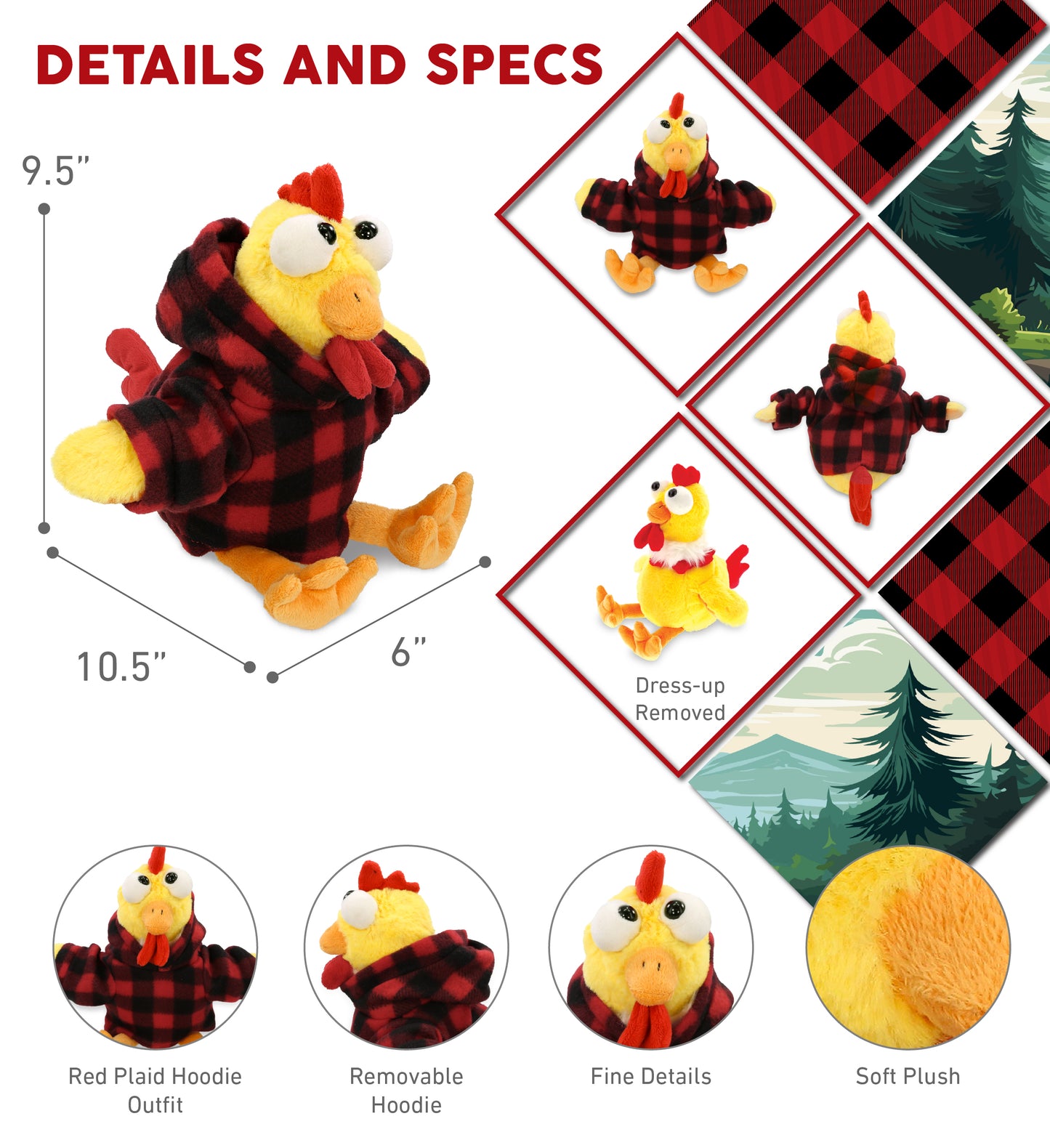 SUPER SOFT PLUSH - YELLOW ROOSTER