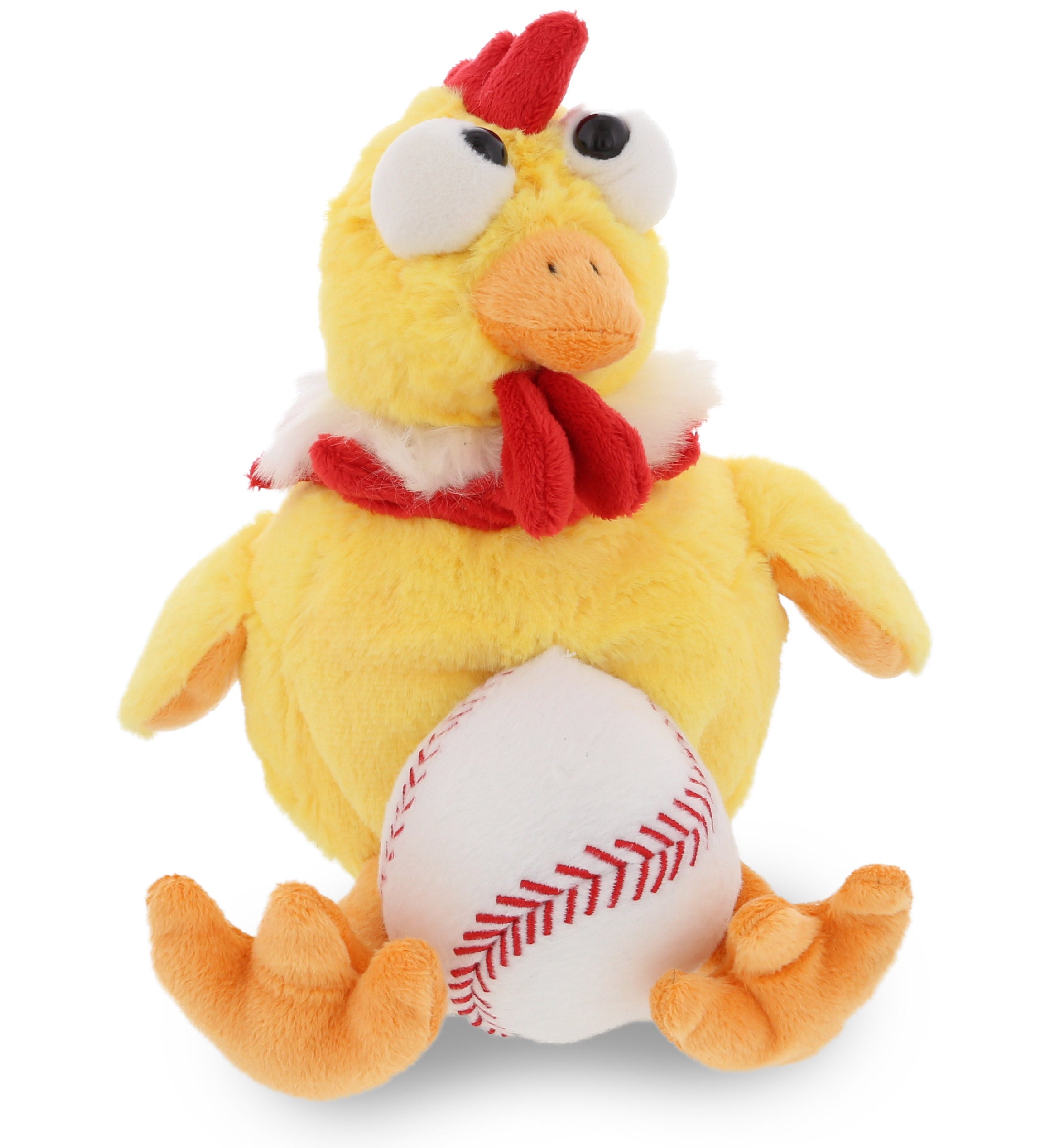 PLUSH BASEBALL - SUPER SOFT PLUSH - YELLOW ROOSTER