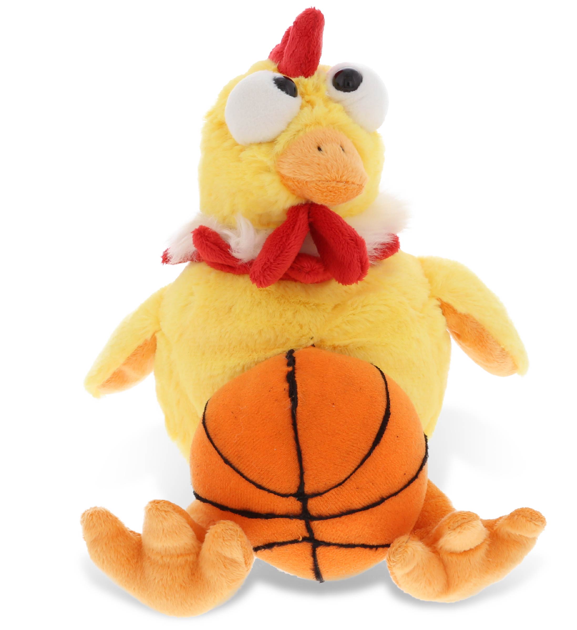 PLUSH BASKETBALL - SUPER SOFT PLUSH - YELLOW ROOSTER