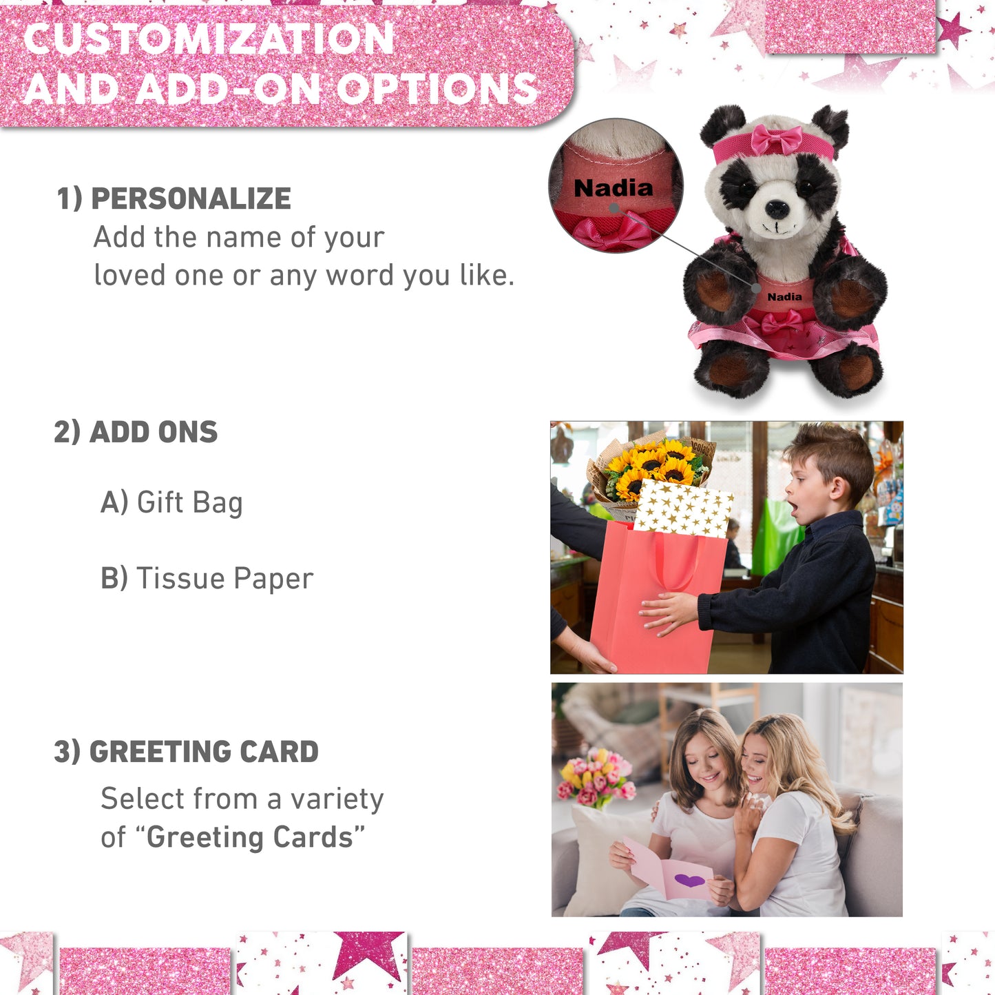 SUPER SOFT PLUSH - SQUAT PANDA 7 INCH BALLERINA