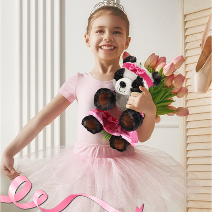 SUPER SOFT PLUSH - SQUAT PANDA 7 INCH BALLERINA