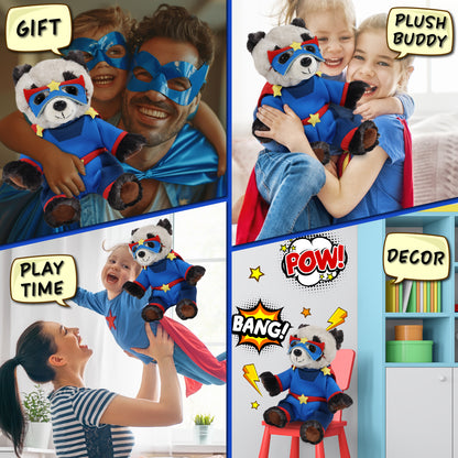 SUPER SOFT PLUSH - SQUAT PANDA 7 INCH SUPER HERO