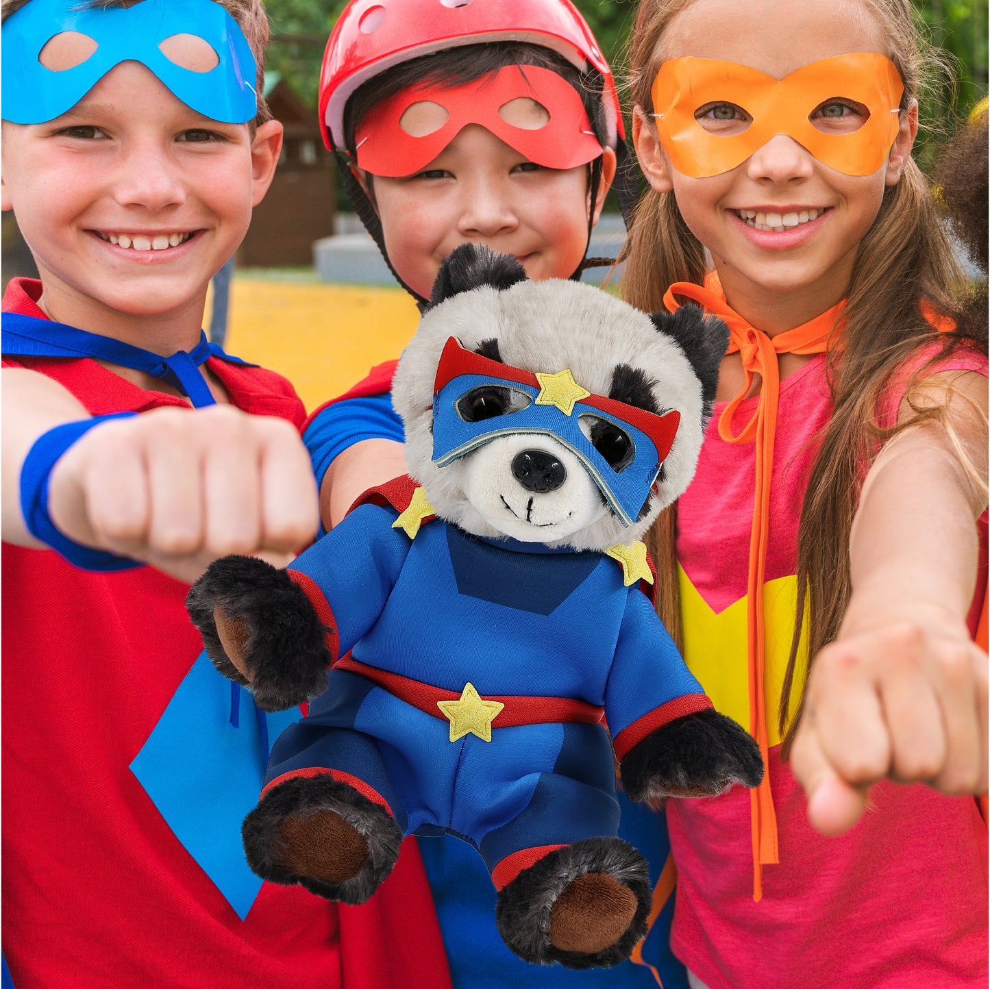 SUPER SOFT PLUSH - SQUAT PANDA 7 INCH SUPER HERO