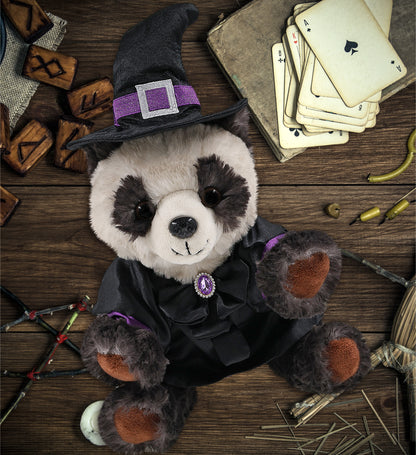 SUPER SOFT PLUSH - SQUAT PANDA 7 INCH WITCH