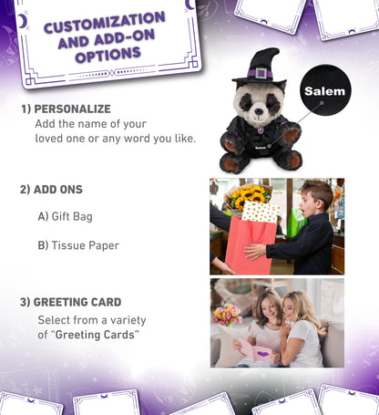 SUPER SOFT PLUSH - SQUAT PANDA 7 INCH WITCH