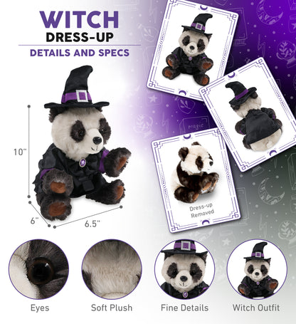 SUPER SOFT PLUSH - SQUAT PANDA 7 INCH WITCH