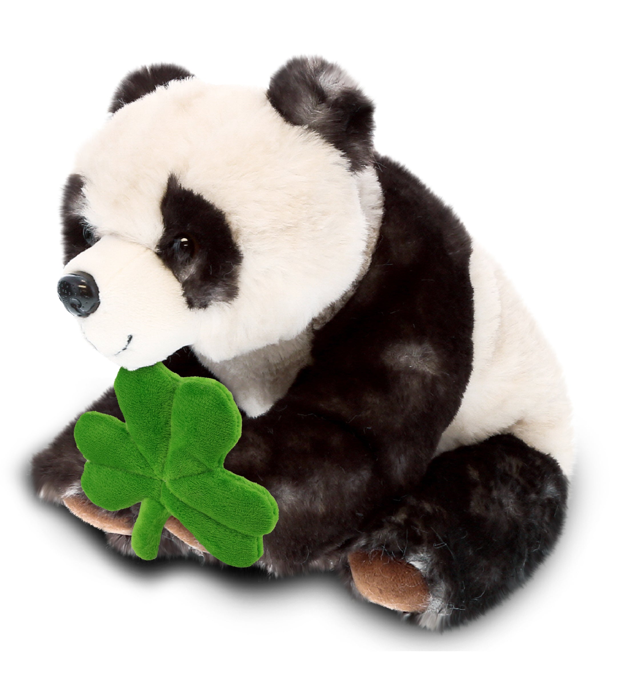 DolliBu Super Soft Panda Stuffed Animal with Green Plush Shamrock - 10 Inches