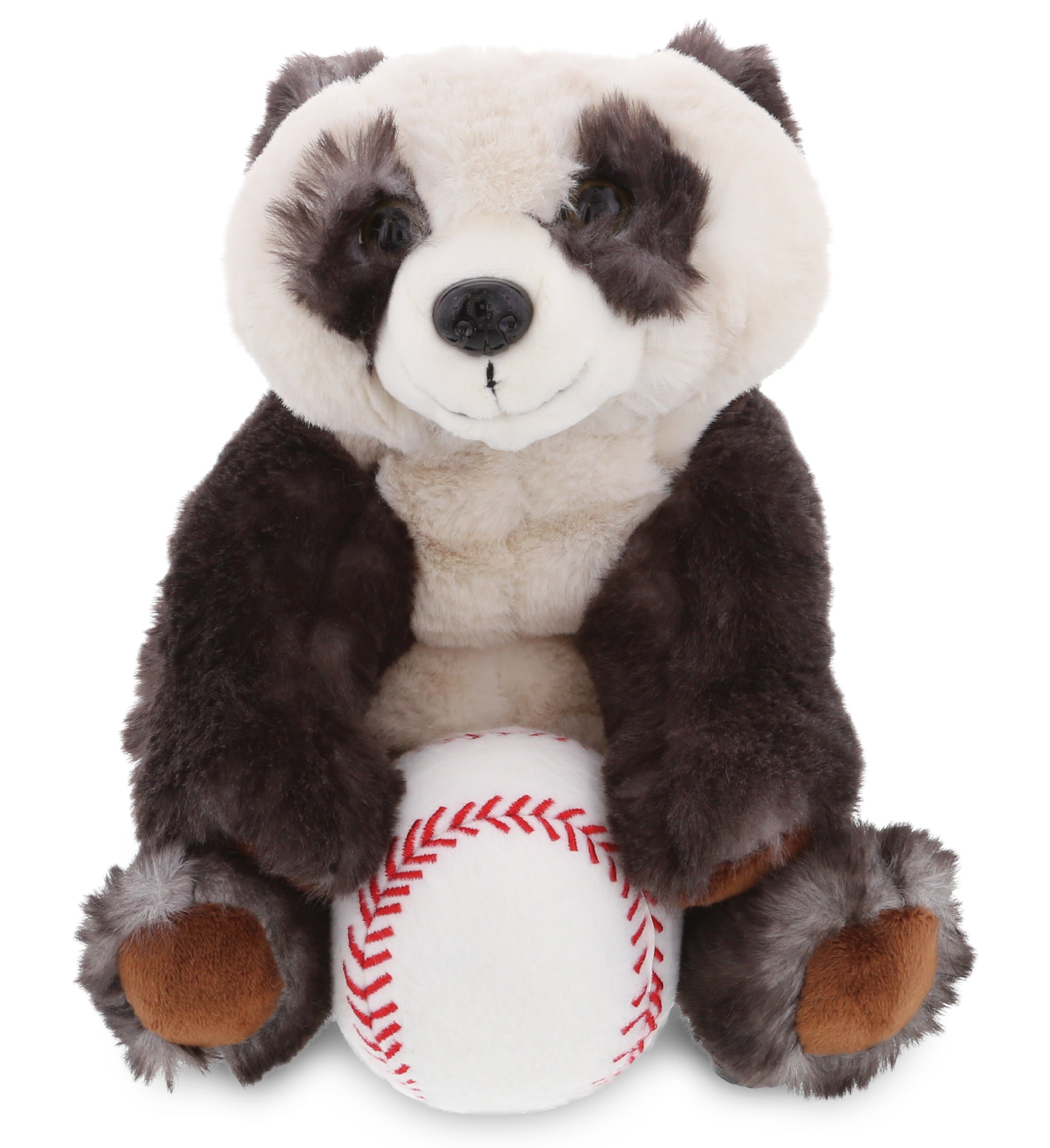 PLUSH BASEBALL - SUPER SOFT PLUSH - SQUAT PANDA 7 INCH
