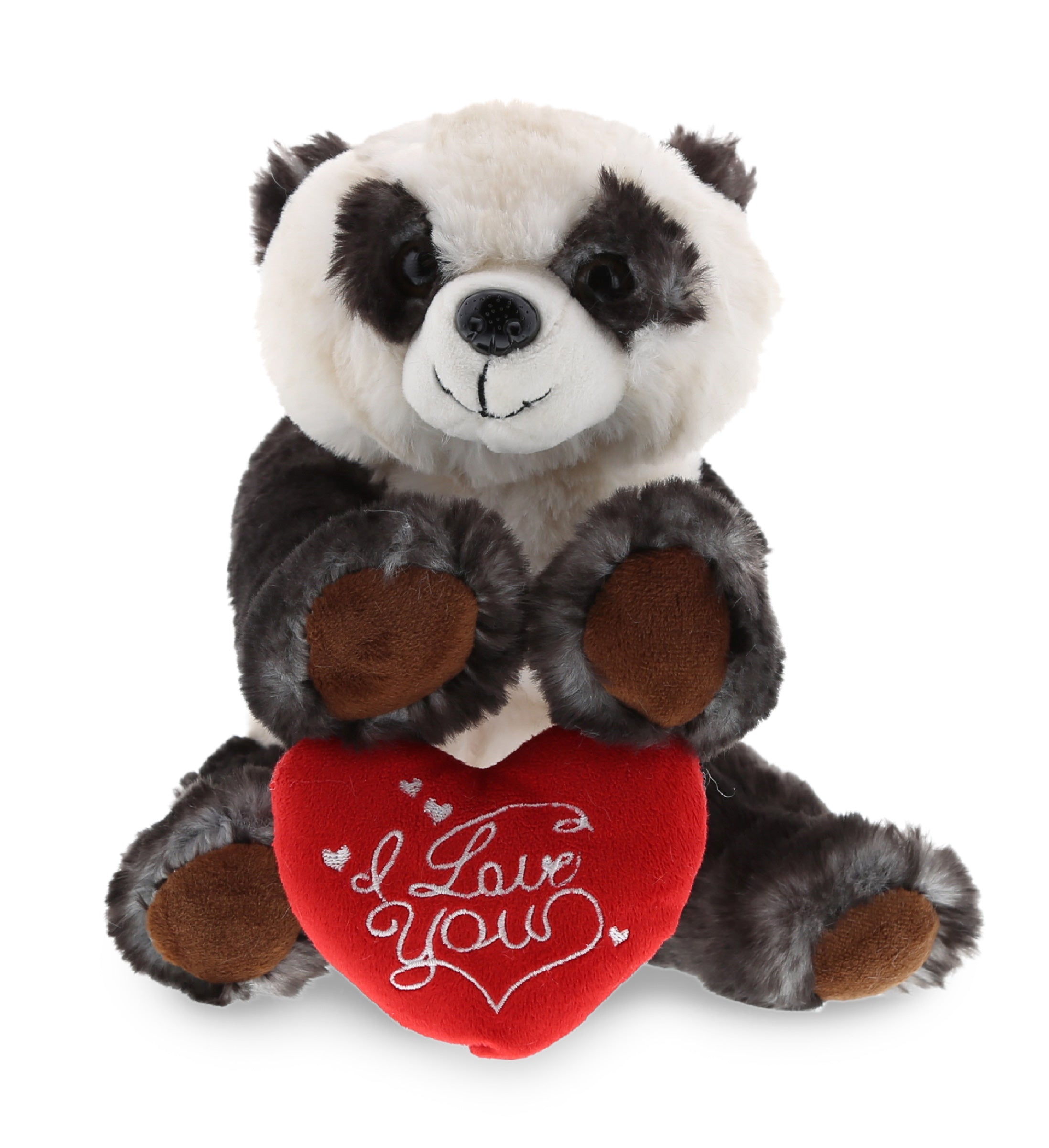 PLUSH I LOVE YOU RED HEART - SUPER SOFT PLUSH - SQUAT PANDA 7 INCH