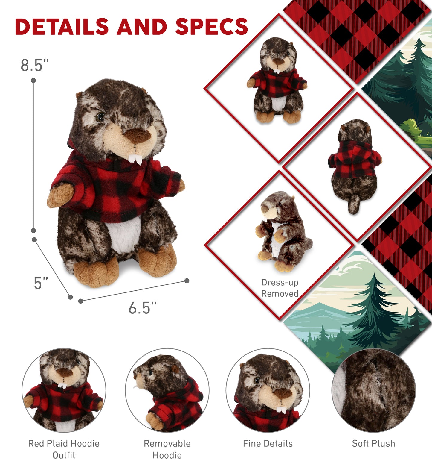 SUPER SOFT PLUSH - STANDING MARMOT