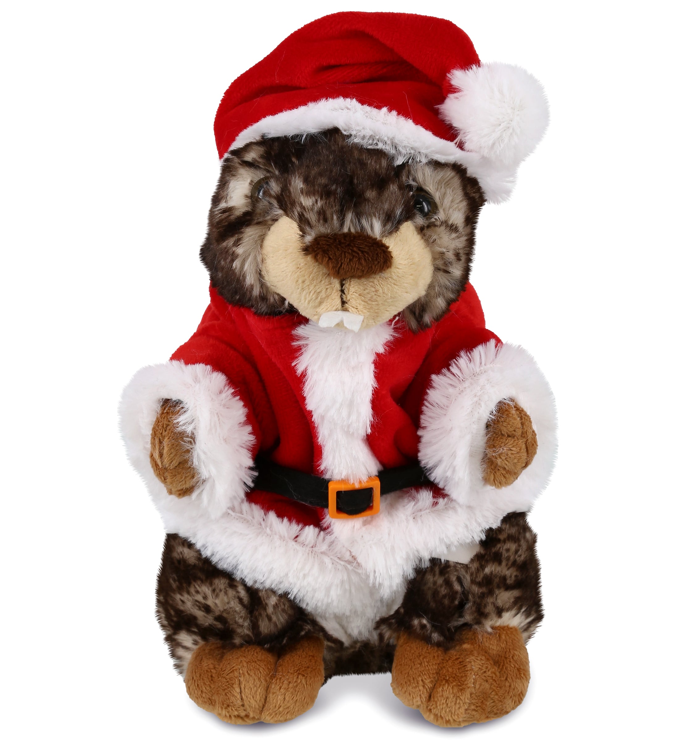 PLUSH SANTA - SUPER SOFT PLUSH - STANDING MARMOT