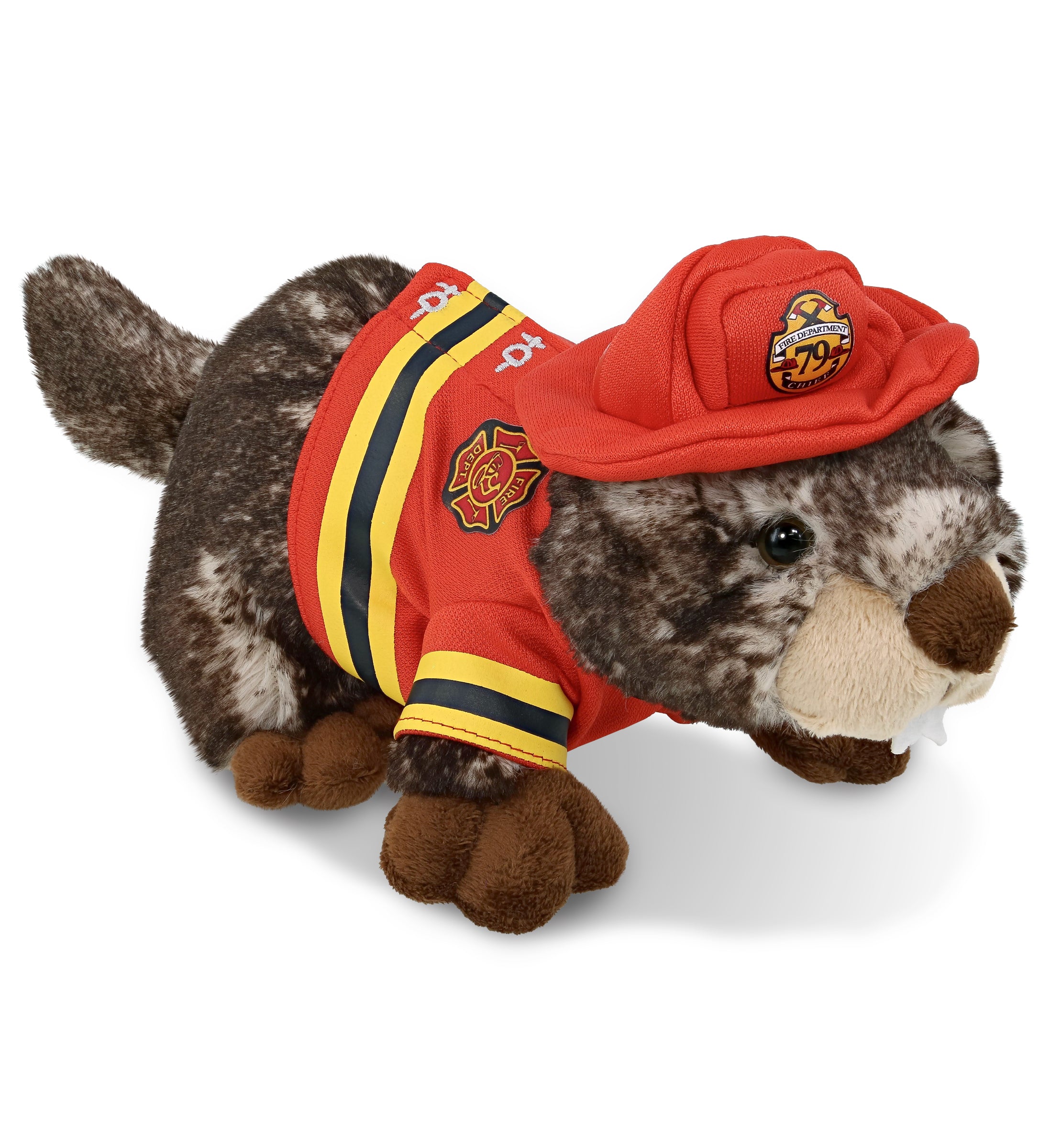 PLUSH FIREMAN - SUPER SOFT PLUSH - LYING MARMOT