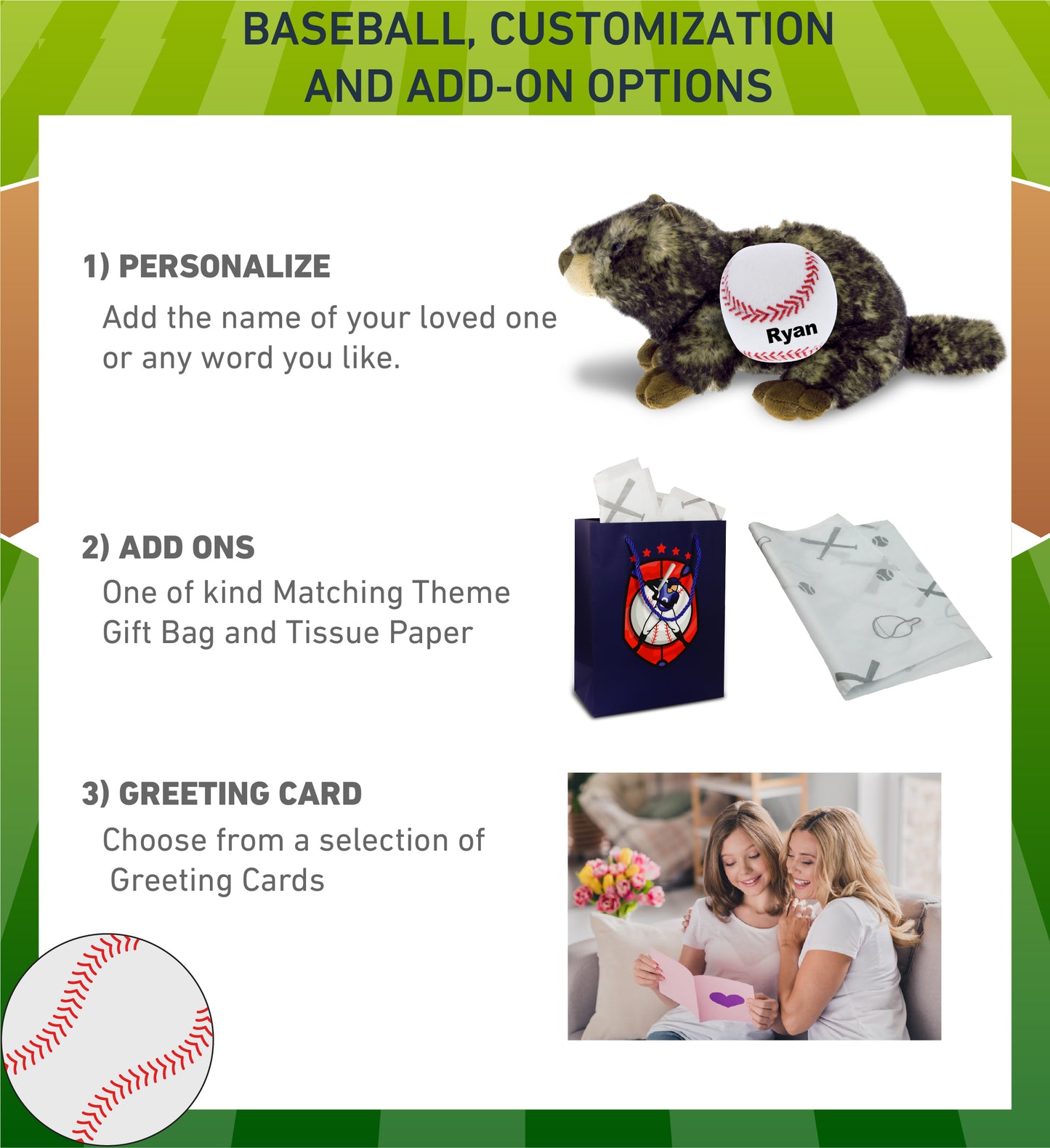 SUPER SOFT PLUSH - LYING MARMOT WITH BASEBALL PLUSH