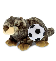 SUPER SOFT PLUSH - LYING MARMOT WITH SOCCER PLUSH