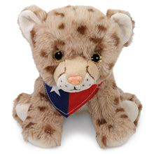 SUPER SOFT PLUSH - SQUAT CHEETAH 8.5 INCH WITH TEXAS FLAG BANDANA