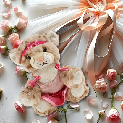 SUPER SOFT PLUSH - SQUAT CHEETAH 8.5 INCH WITH BALLERINA DRESS UP