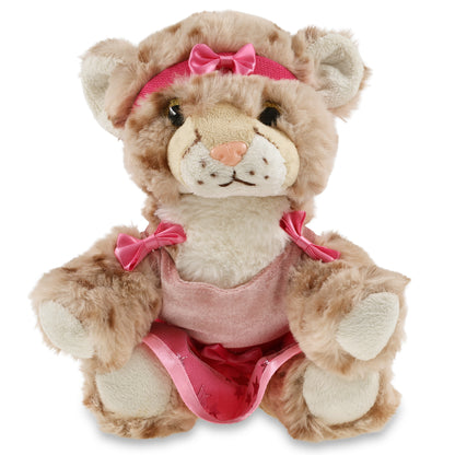 SUPER SOFT PLUSH - SQUAT CHEETAH 8.5 INCH WITH BALLERINA DRESS UP