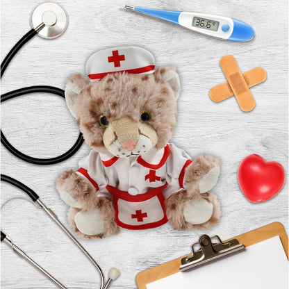 SUPER SOFT PLUSH - SQUAT CHEETAH 8.5 INCH NURSE