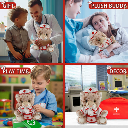 SUPER SOFT PLUSH - SQUAT CHEETAH 8.5 INCH NURSE