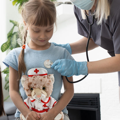 SUPER SOFT PLUSH - SQUAT CHEETAH 8.5 INCH NURSE
