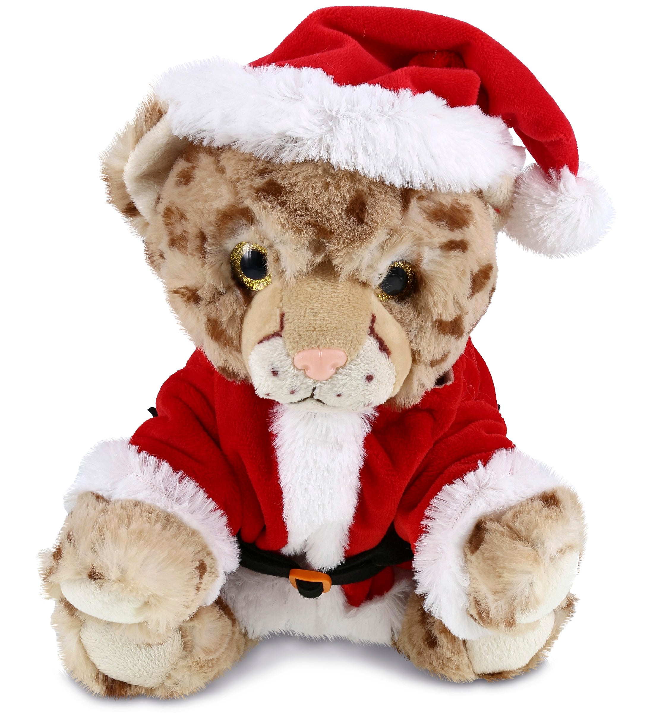 PLUSH SANTA - SUPER SOFT PLUSH - SQUAT CHEETAH 8.5 INCH