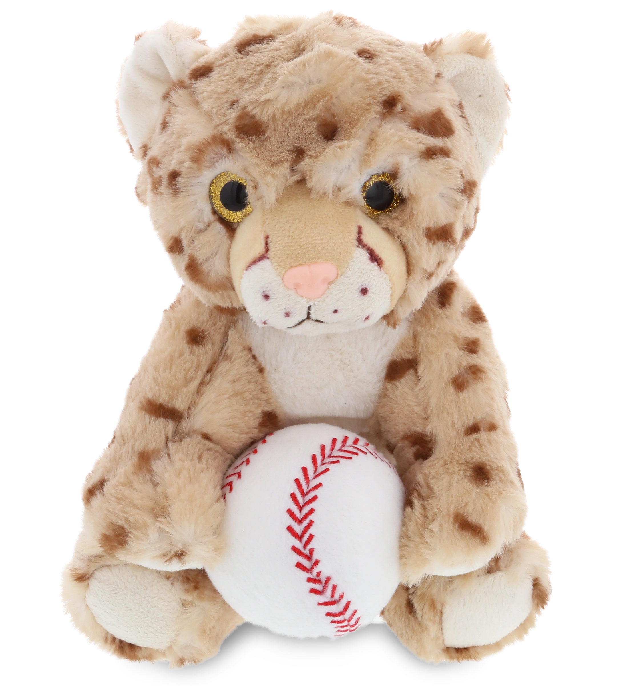 PLUSH BASEBALL - SUPER SOFT PLUSH - SQUAT CHEETAH 8.5 INCH