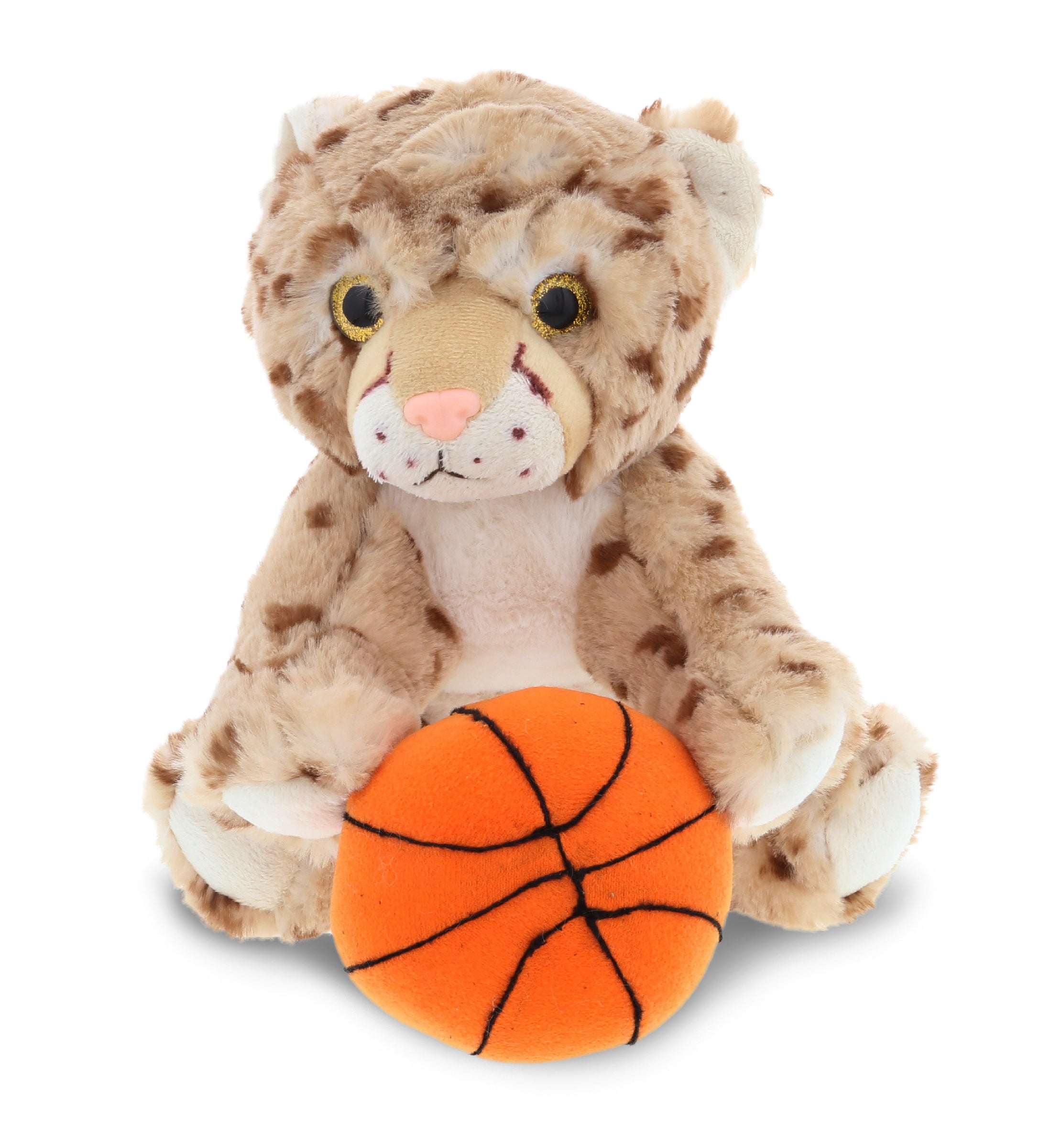 PLUSH BASKETBALL - SUPER SOFT PLUSH - SQUAT CHEETAH 8.5 INCH