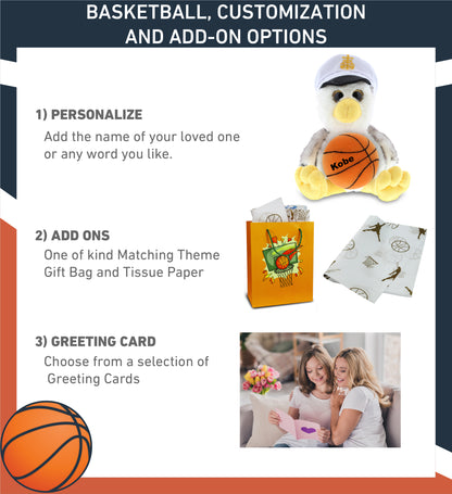 SUPER SOFT PLUSH - SEAGULL SAILOR WITH BASKETBALL PLUSH