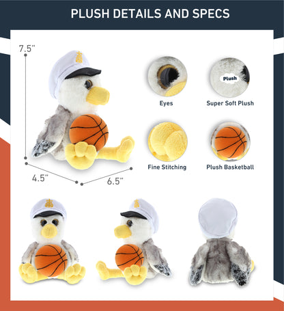 SUPER SOFT PLUSH - SEAGULL SAILOR WITH BASKETBALL PLUSH