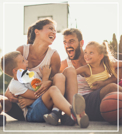 SUPER SOFT PLUSH - SEAGULL SAILOR WITH BASKETBALL PLUSH