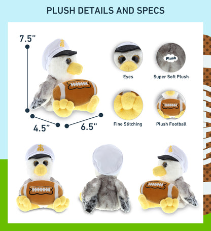 SUPER SOFT PLUSH - SEAGULL SAILOR WITH FOOTBALL PLUSH